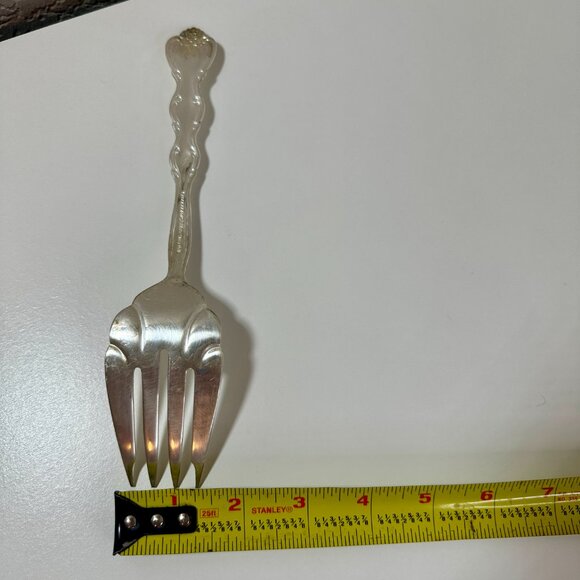 Vintage INTERLUDE International SilverPlate Fork/Scalloped Spoon Serving Set - Picture 15 of 16